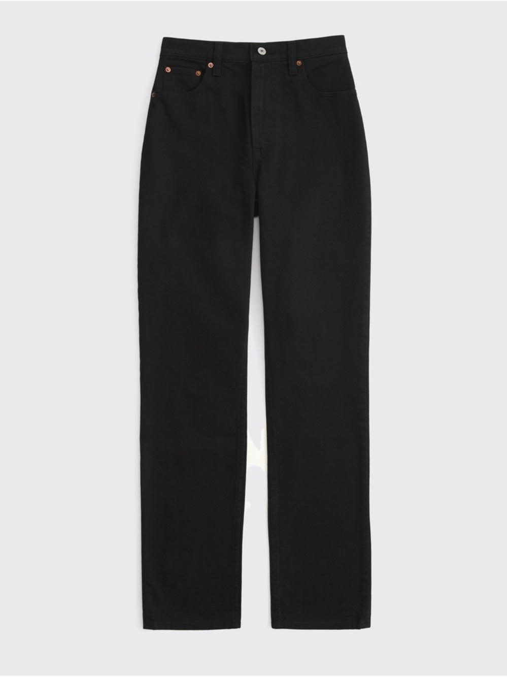 Abercrombie & Fitch Women's Ultra High Rise Ankle Straight Jeans in Black 27S